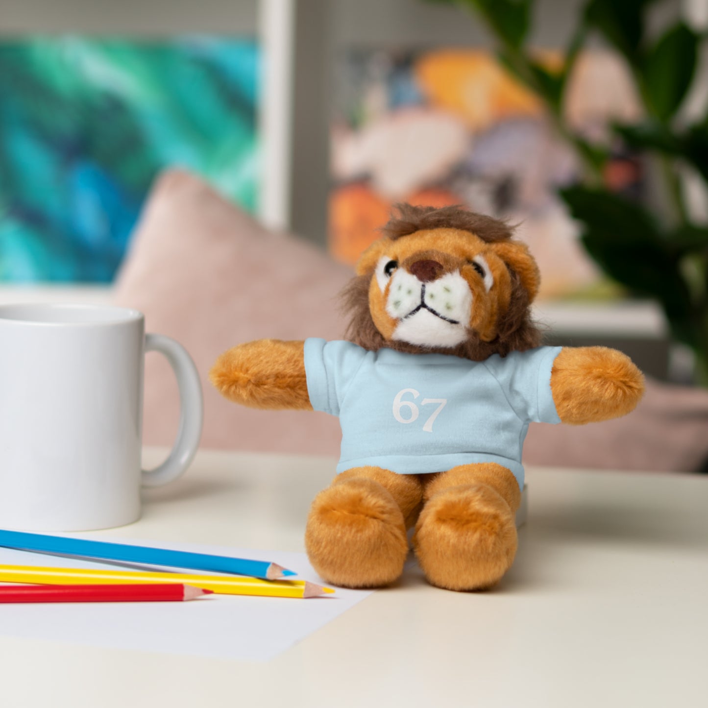 67 Stuffed Animals with Tee