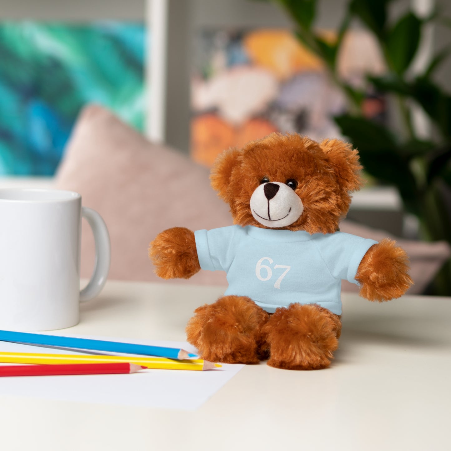 67 Stuffed Animals with Tee
