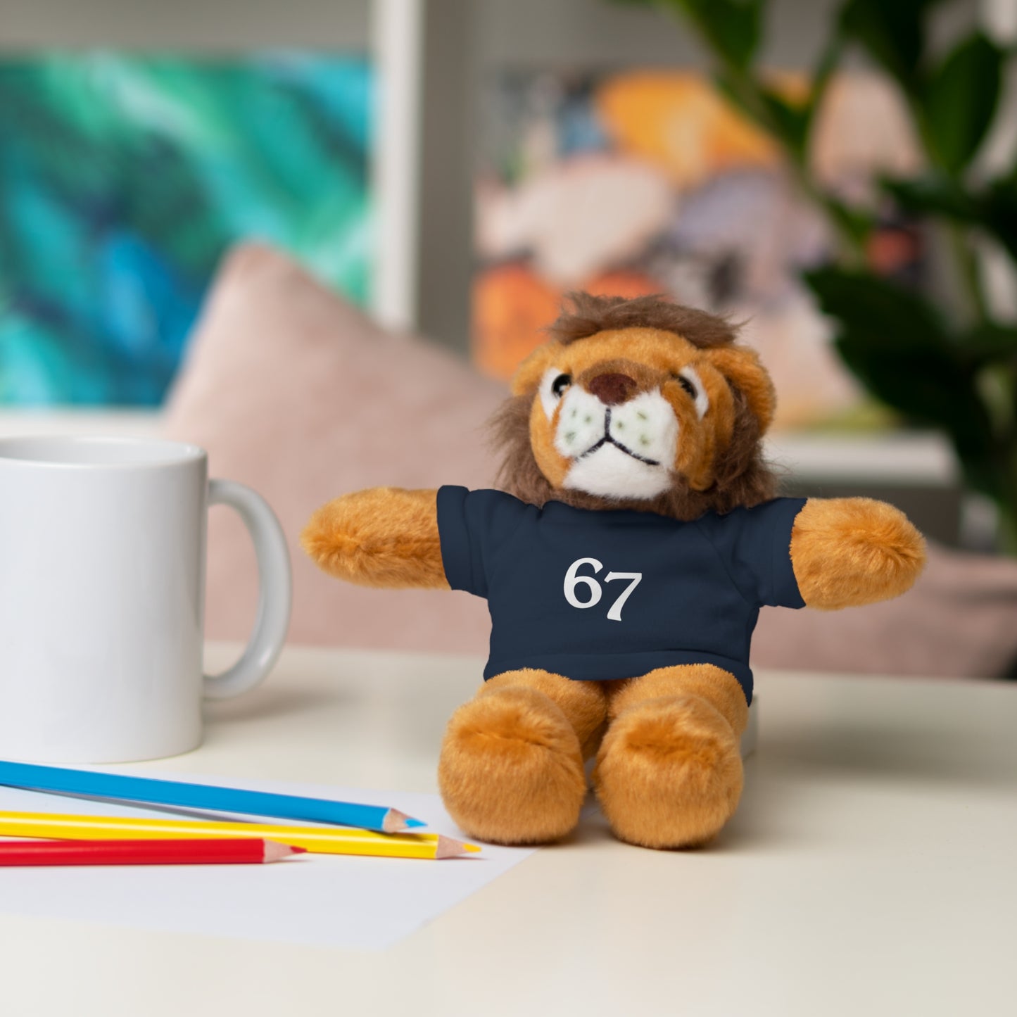67 Stuffed Animals with Tee