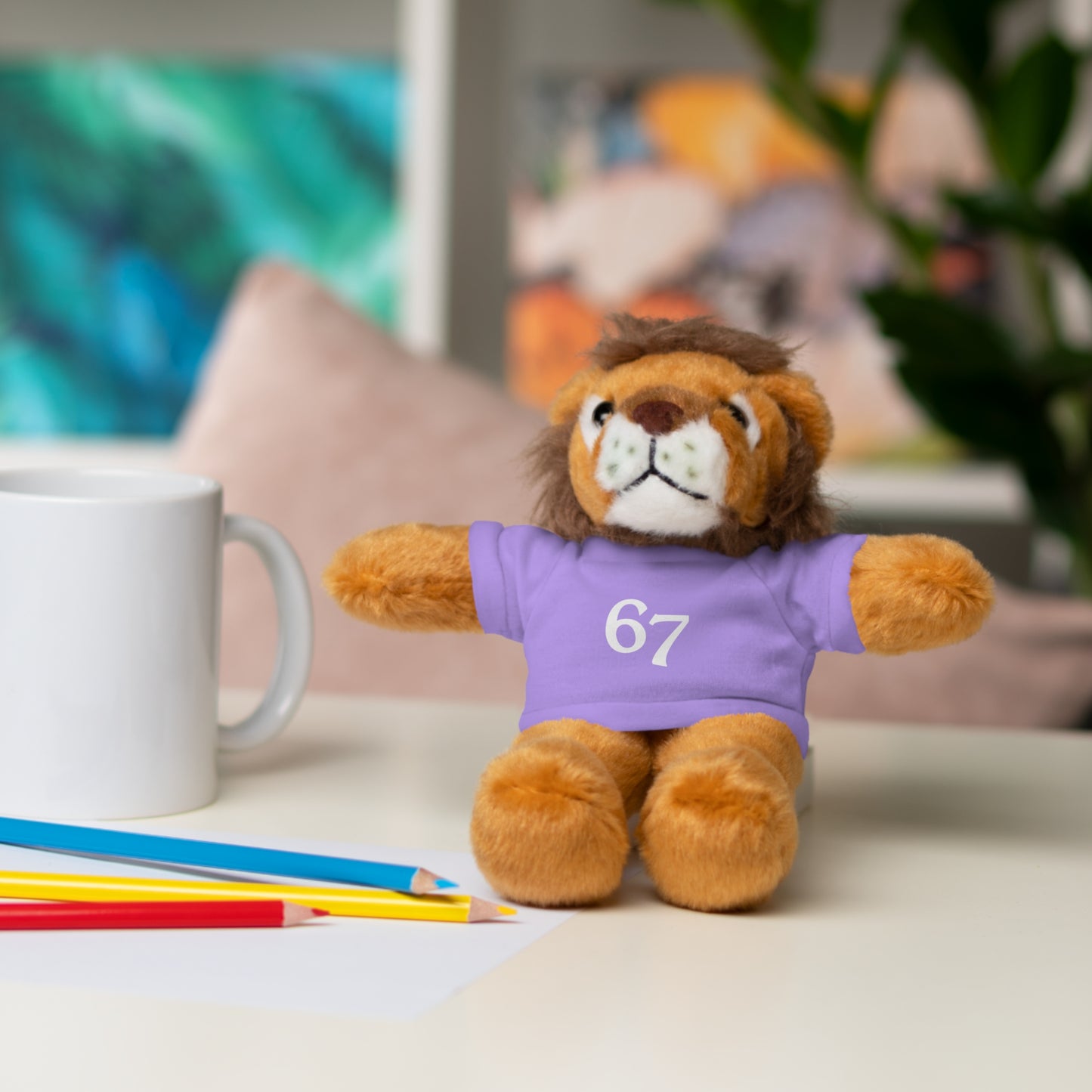 67 Stuffed Animals with Tee