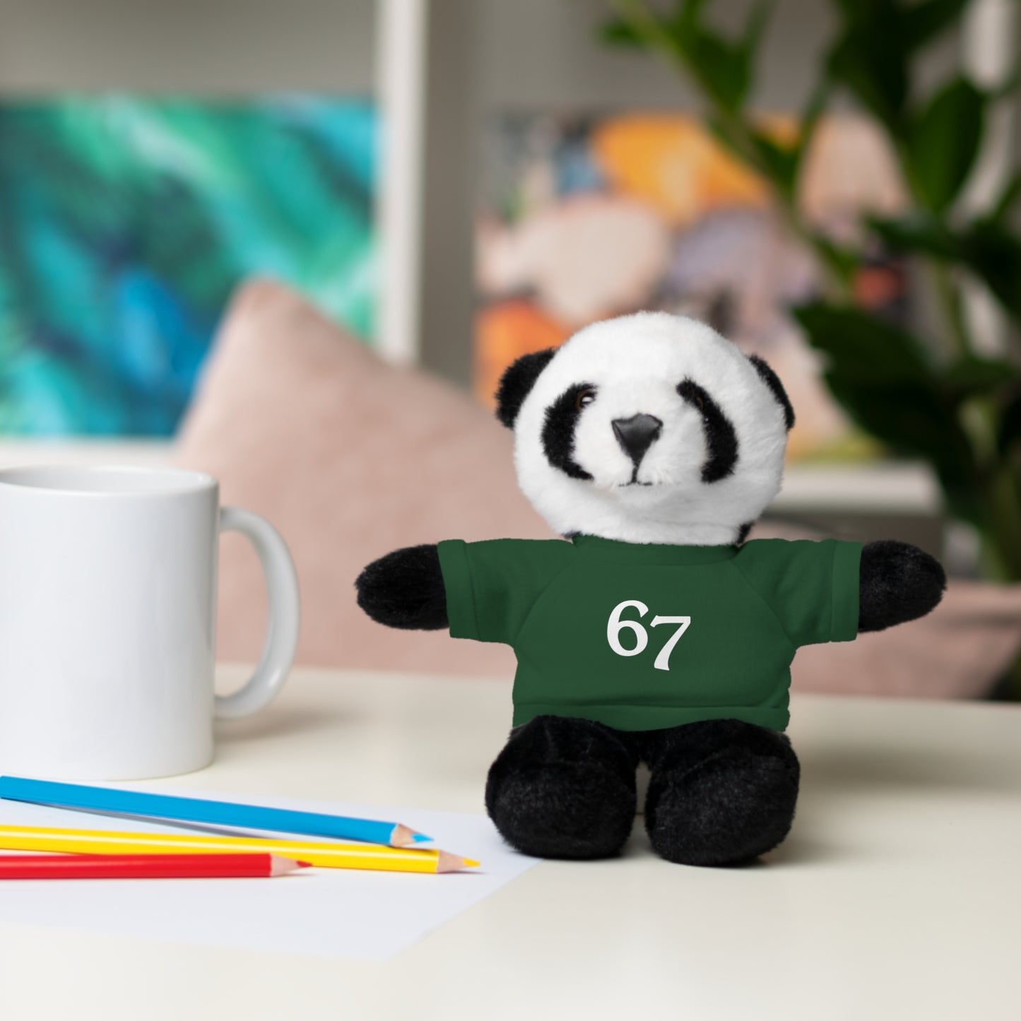 67 Stuffed Animals with Tee