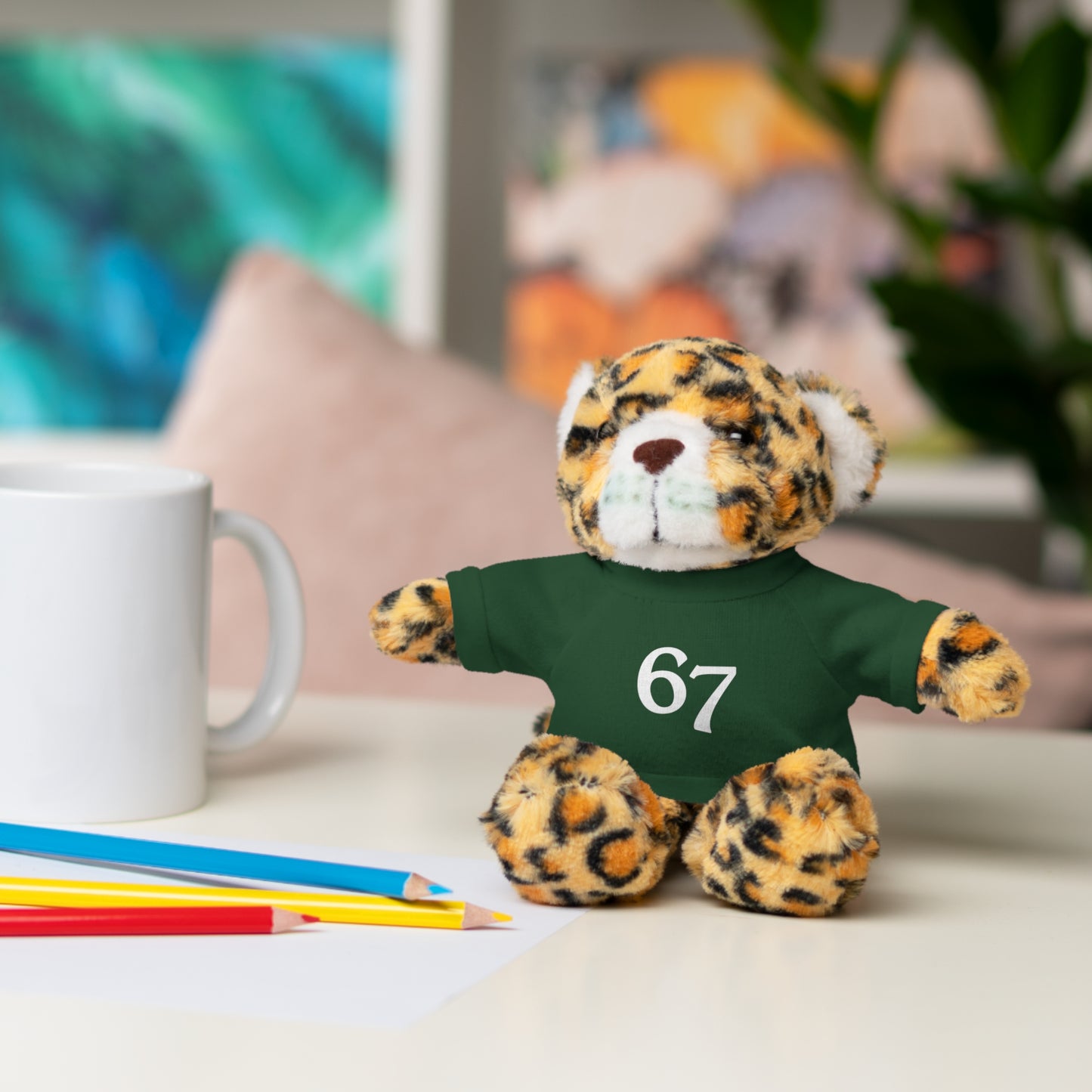 67 Stuffed Animals with Tee