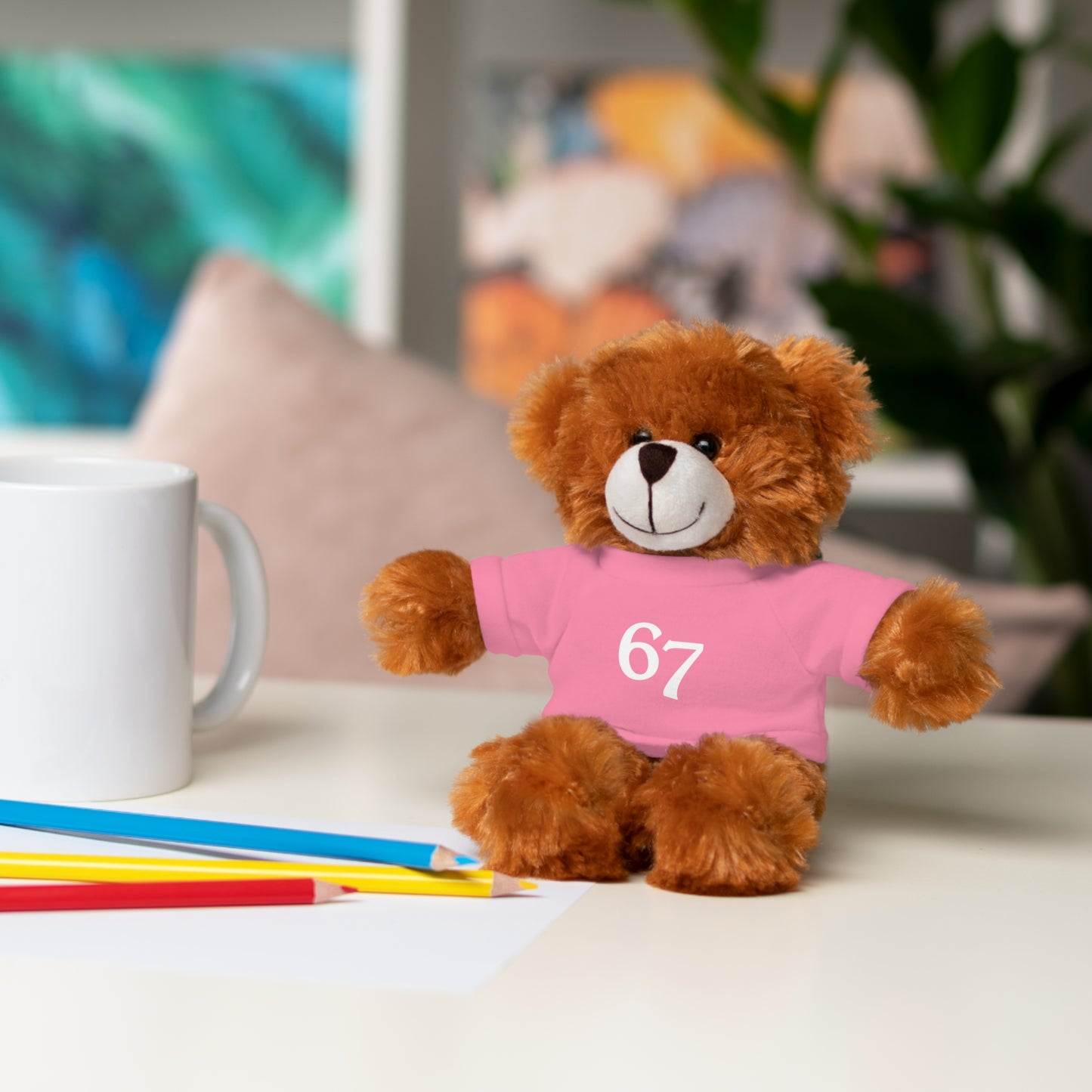 67 Stuffed Animals with Tee
