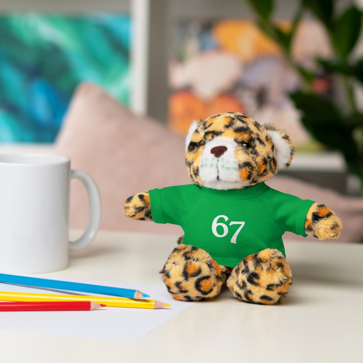 67 Stuffed Animals with Tee