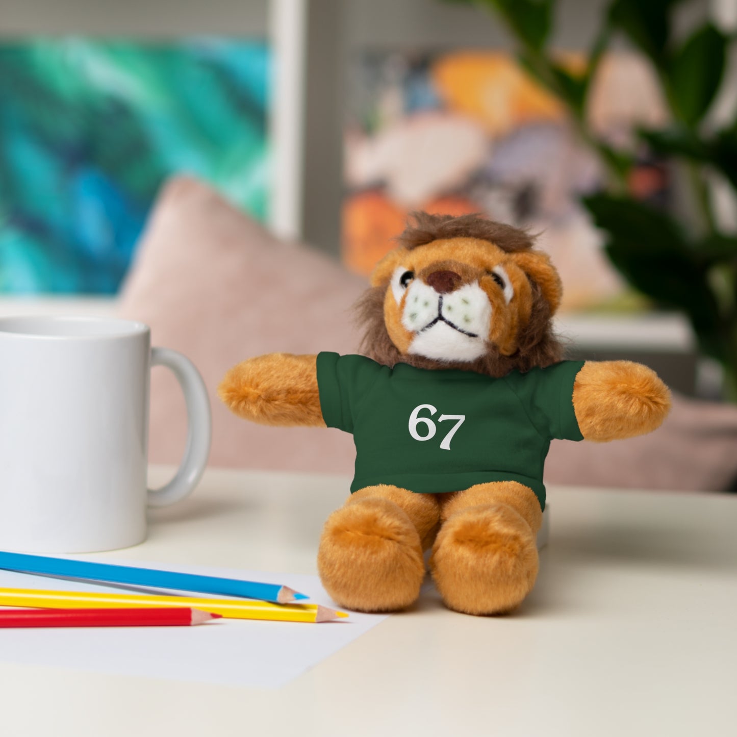67 Stuffed Animals with Tee