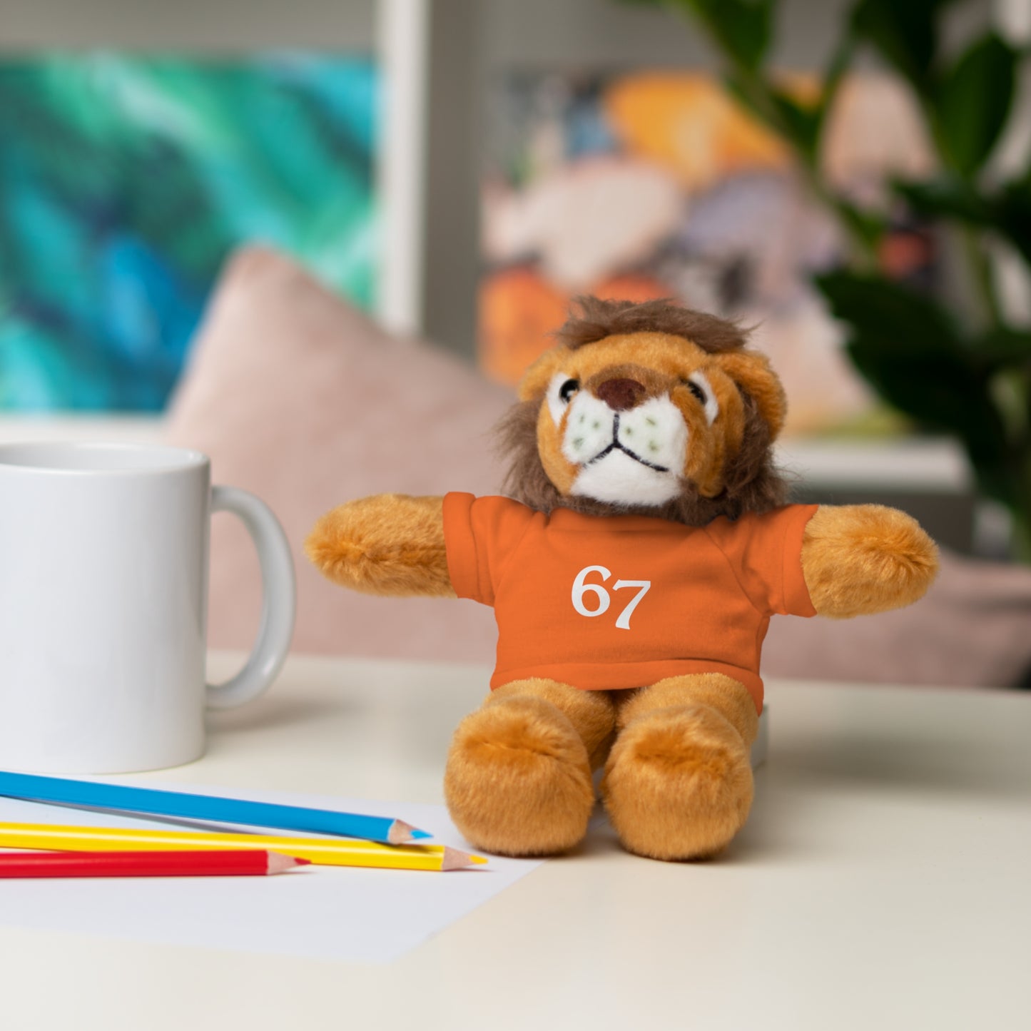 67 Stuffed Animals with Tee